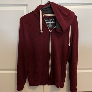 Urban Pipeline Burgundy Maroon Zip Up Hoodie Sweatshirt